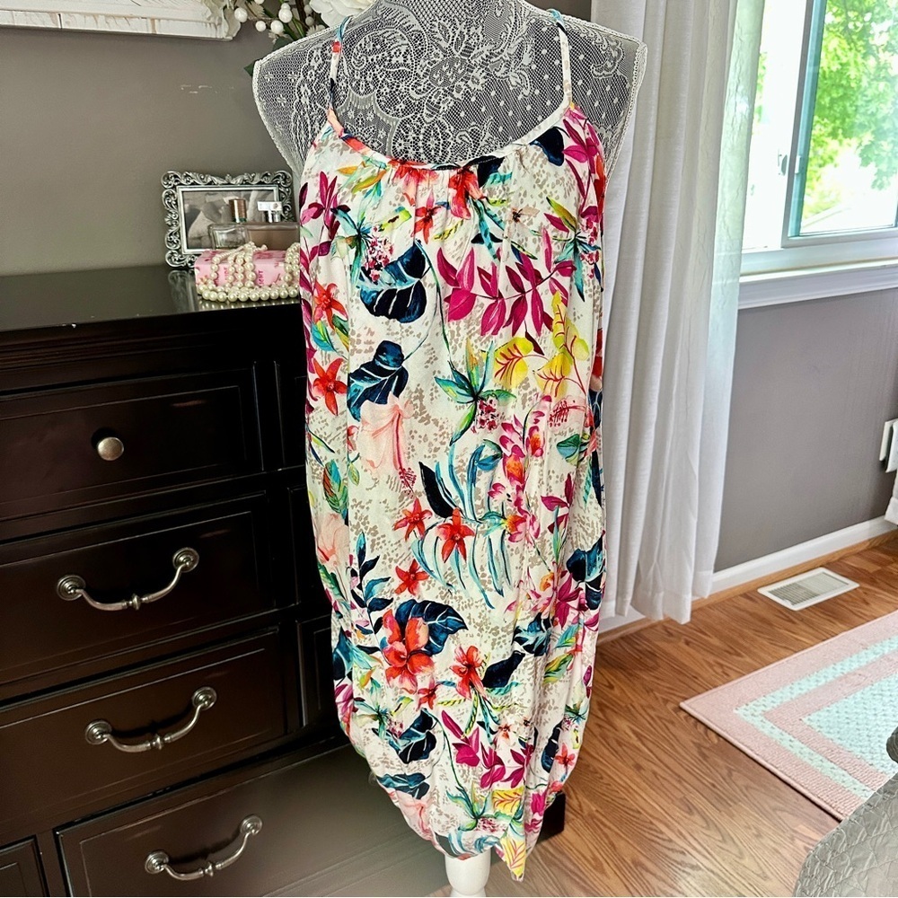 Mynah Tropical Floral Swimsuit Cover-Up Size Medium - Picture 2 of 10